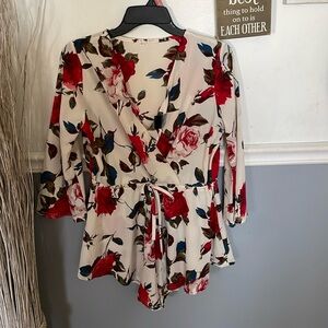 Créame and roses romper